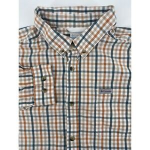 Columbia Mens Large Multi Plaid Button Down Long Sleeve Casual Outdoor Shirt
